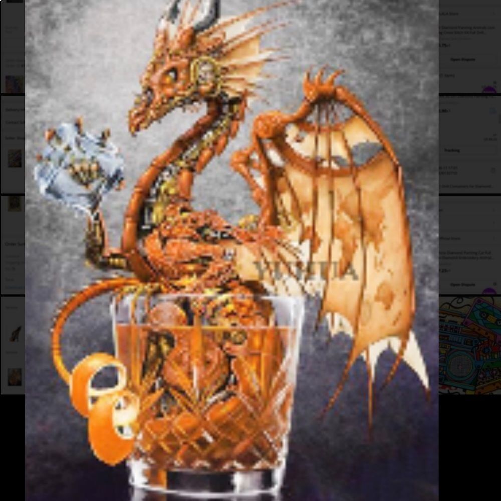 DRAGON WHISKY & Orange Peel Diamond Painting!
